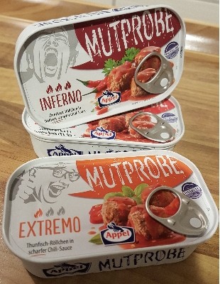 Mutprobe von Appel. Alle drei Varianten