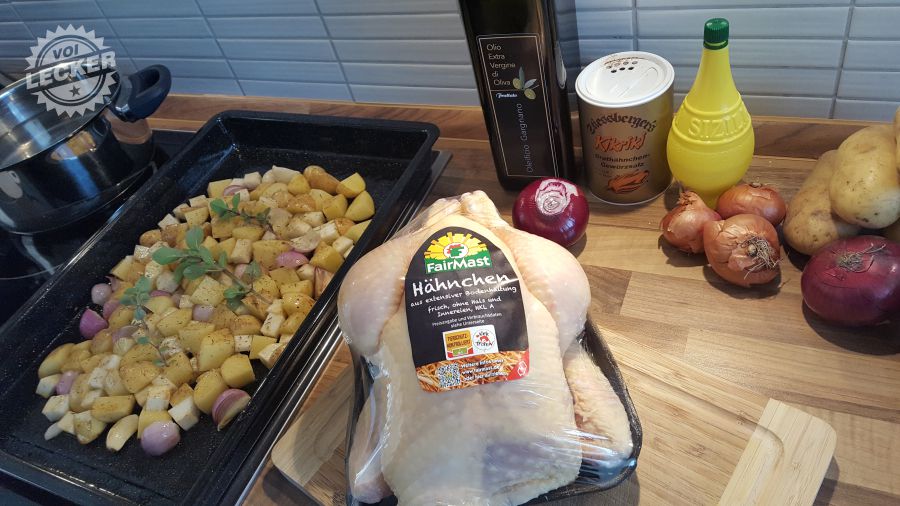 Zutaten für Backofen Hähnchen