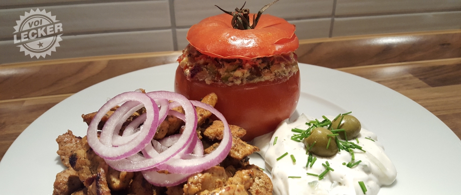 Gyros mit Feta-Gemüse-Pfifferlings-Bombe