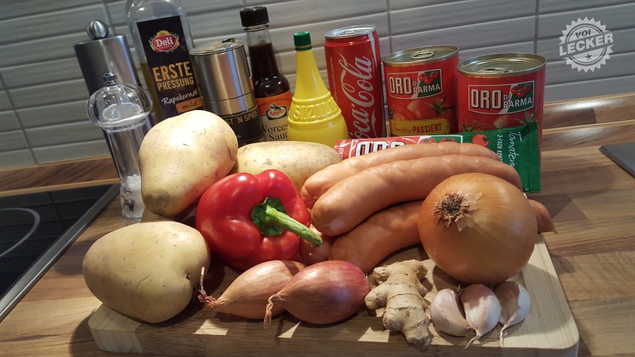 Zutaten für Currywurst Rezept