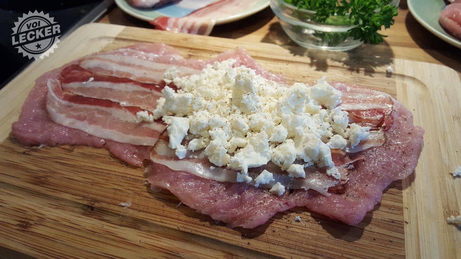 Füllung des Bierschnitzels