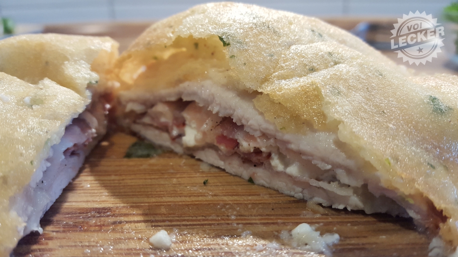 Fertiges Bierschnitzel nach dem Anschnitt