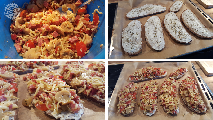 Pizzabrot Zubereitung