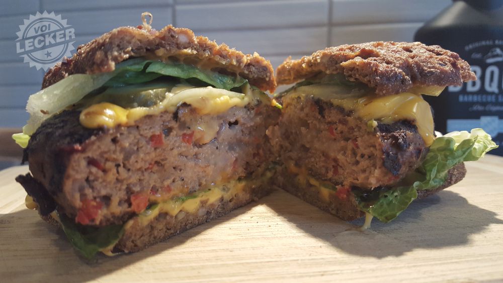 Aufgeschnittener Woid Burger