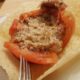 Gefüllte Tomate in parmesan Schale