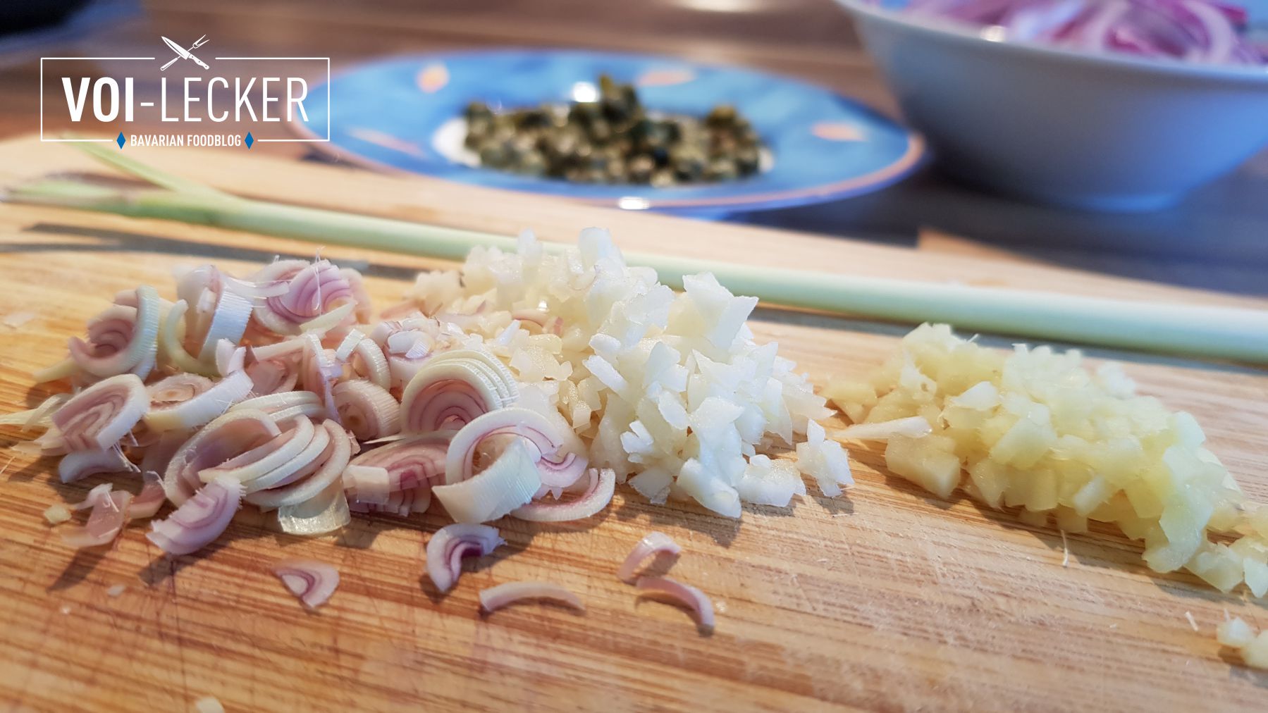 Zitronengras frisch gehackt