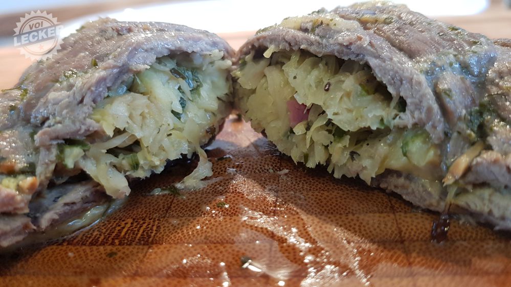 Aufgeschnittener Sauerkraut Rostbraten