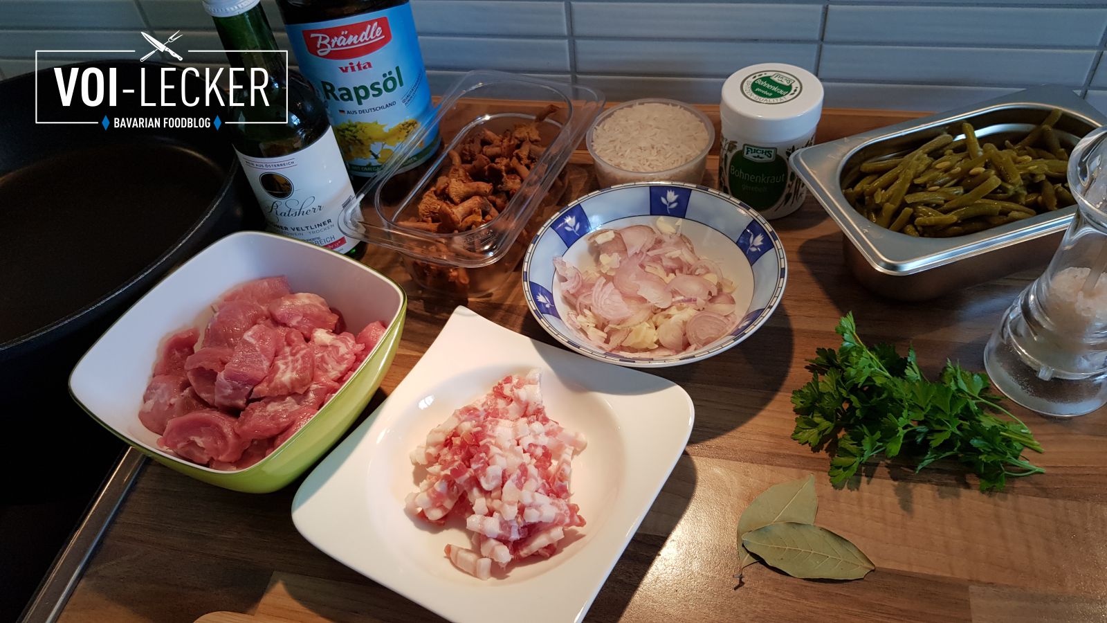 Zutatenfür Reisfleisch