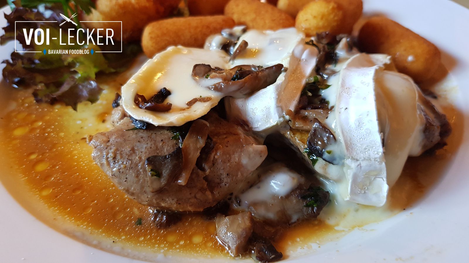 Schweinefilet mit Champignons und Camembert