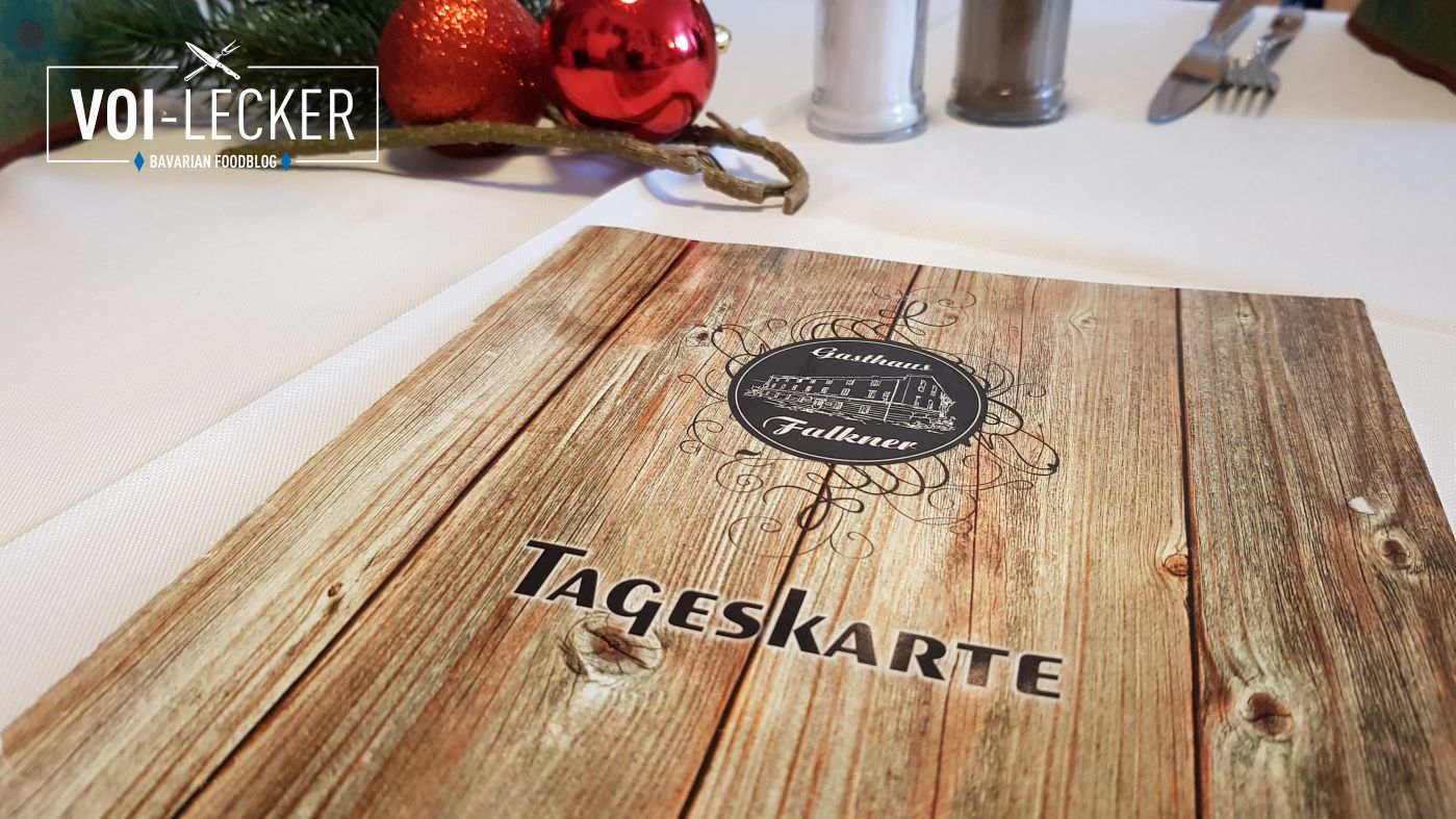 Tageskarte im Gasthaus Falkner
