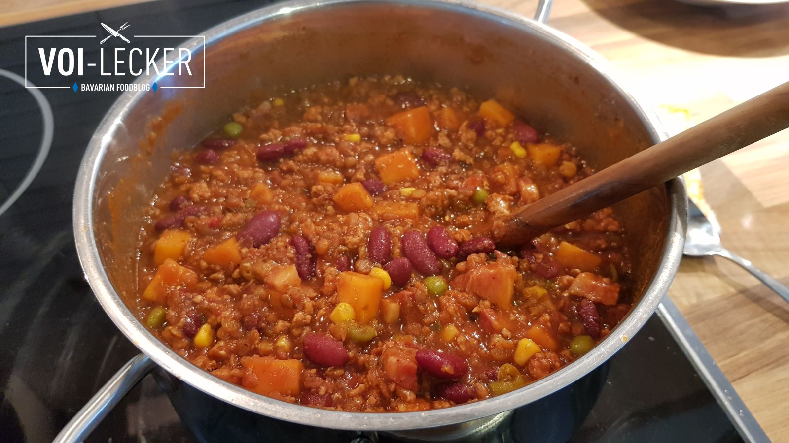 Rezept für Süßkartoffel-Chili mit Berglinsen - Chili con Carne mal anders