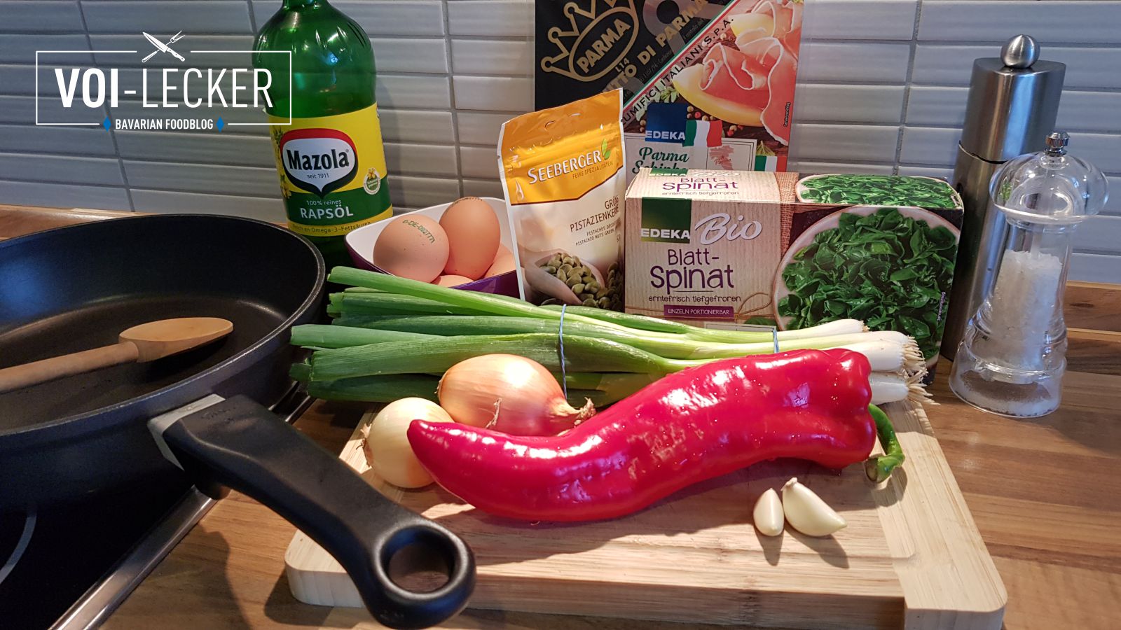 Zutaten für Spinat Frittata