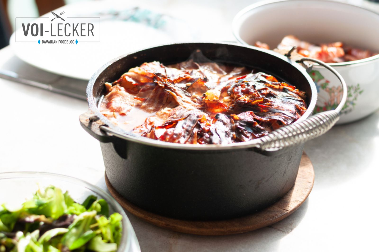Schichtfleisch im Dutch Oven