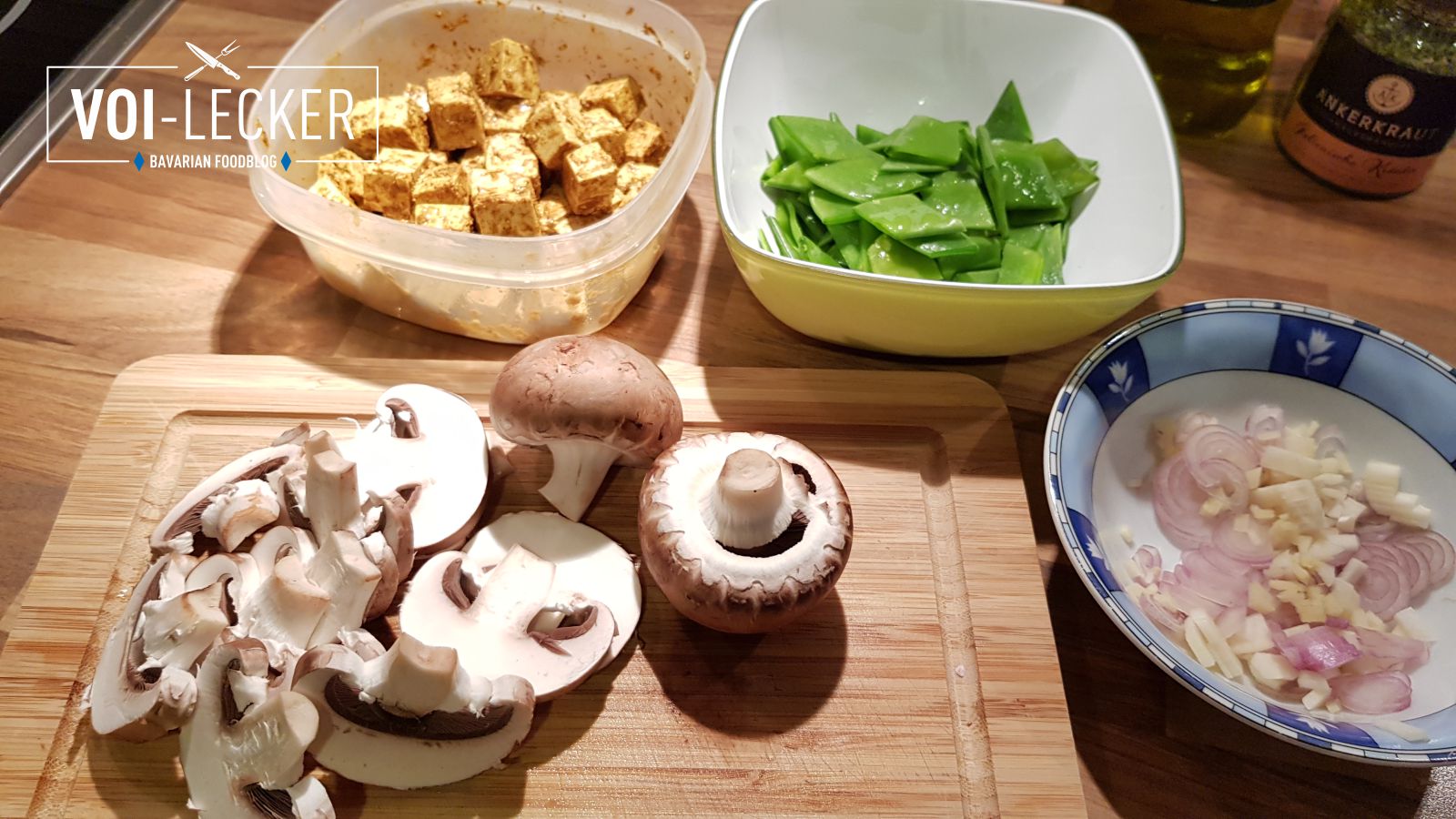 Zutaten für Fussolini mit Curry-Tofu