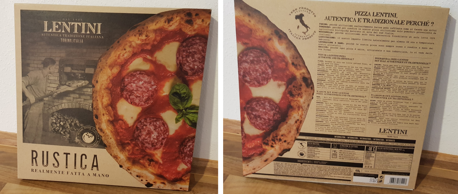 Lentini Pizza Verpackung