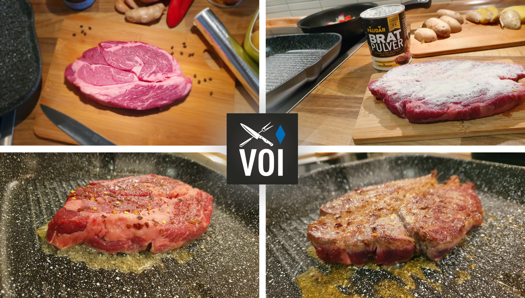 Braten eines Chuck-Eye Steak