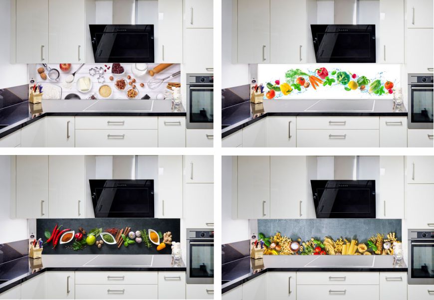 Motivauswahl für Küchenrückwände aus Aluverbund